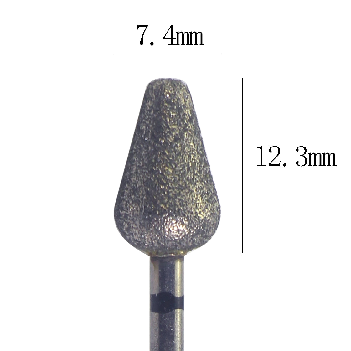 closeup of a black diamond burr