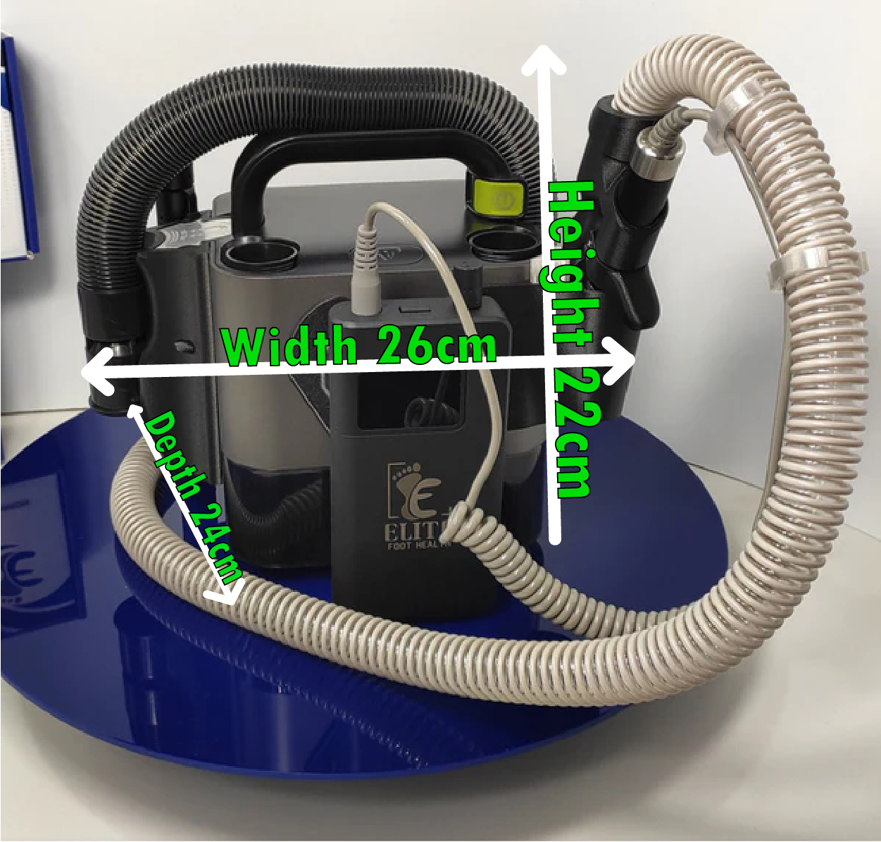 Mobile Podiatry Extraction Drill ONYX+ Brushless - Battery or Mains Powered - Bag Or Bagless