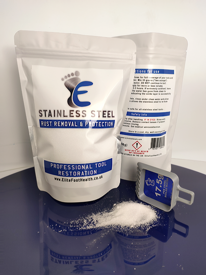 white mylar bags featuring rust removal